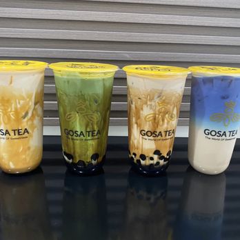 Gosa Tea - Caramel Milk Tea, matcha Brown Sugar Boba Matcha Latte, brown sugar milk tea, Ocean Milk Tea - Bubble Tea Near Me - Chicago, Illinois