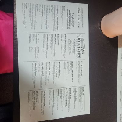 Menu photo 2 Olde Tymes Restaurant Norwich, CT Menu photo 2 Olde Tymes Restaurant Norwich, CT