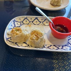 Sala Thai - Chicken Dumplings 1/2 an order. My wife grabbed two before I got my phone out!