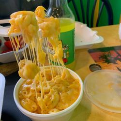 Taste of Jamaica - The mac and cheese pull. Delicious