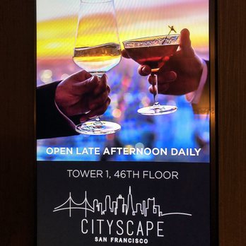 Cityscape - 46th floor of the Hilton - Cocktail Bars Near Me - San Francisco, California Cityscape - 46th floor of the Hilton - Cocktail Bars Near Me - San Francisco, California