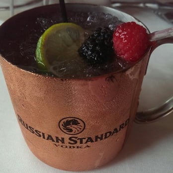 Chart House - A Berry Blend Moscow Mule - Seafood Near Me - Daytona Beach, Florida Chart House - A Berry Blend Moscow Mule - Seafood Near Me - Daytona Beach, Florida
