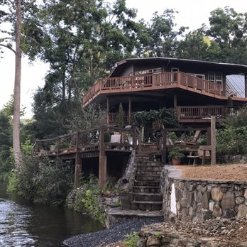 Dillsboro Inn - View of the inn from the river - the inn sits right on the Tuskasegee River. - Hotels Near Me - Dillsboro, North Carolina