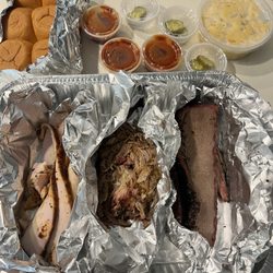 JW Hayes BBQ - My haul today. At 1:30pm I got the last 1/2 lb of brisket.