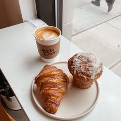 Ayala Coffee - Pandan latte, ube champorado croissant, ensaymada cruffin