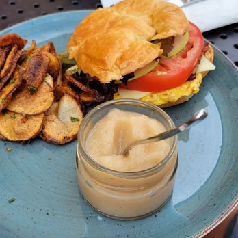 Cidrerie Lacroix - a plate of food and a drink - Cideries Near Me - Saint-Joseph-du-Lac, Quebec