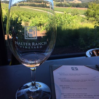 Halter Ranch - Inside the tasting room with an amazing view! - Wineries Near Me - Paso Robles, California