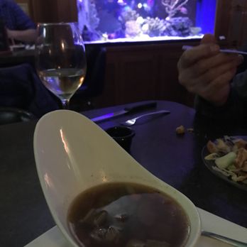 Kennedy's Cove - Soup in a "toilet bowl" - steak and vegetable soup was actually very tasty. Notice the lovely aquarium in the back. Nice feel to the place. - Steakhouses Near Me - Clarence, New York Kennedy's Cove - Soup in a "toilet bowl" - steak and vegetable soup was actually very tasty. Notice the lovely aquarium in the back. Nice feel to the place. - Steakhouses Near Me - Clarence, New York