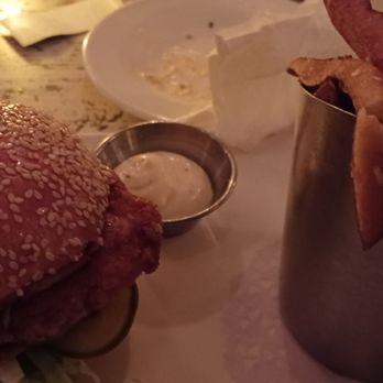 Tanner Smiths - Chicken sandwich/parmsan truffle fries. - Cocktail Bars Near Me - New York, New York