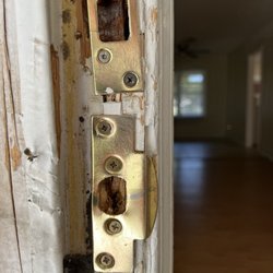 Stevens Realty Property Management Lawton - The rotted or broken door.