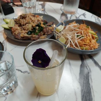Kin Long Beach - Lychee alcohol drink. Beef fried rice. Chicken pad thai. - Thai Near Me - Long Beach, California