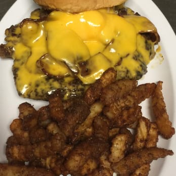 That Place - Bacon Cheeseburger with Chesapeake Bay Fries - Pizza Near Me - Capon Bridge, West Virginia That Place - Bacon Cheeseburger with Chesapeake Bay Fries - Pizza Near Me - Capon Bridge, West Virginia