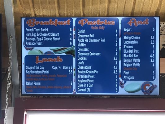 Menu photo 3 Java S'Treat  Ruidoso, NM