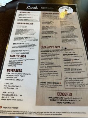 Menu photo 5 Penelope's Lil Cafe Lincoln, NE