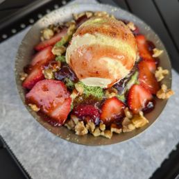 Matcha Strawberry Shaved Ice. $18.50. Snow Bingsu.