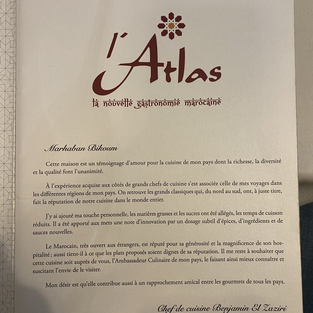 L'Atlas - Menu - Moroccan Near Me - Paris, 75 L'Atlas - Menu - Moroccan Near Me - Paris, 75
