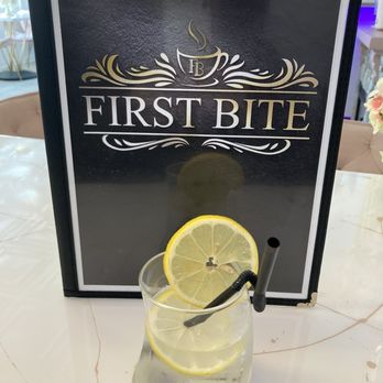First Bite - Grafton - Lemon Water w/Twisted Art Deco Straw. - Breakfast & Brunch Near Me - Grafton, Massachusetts First Bite - Grafton - Lemon Water w/Twisted Art Deco Straw. - Breakfast & Brunch Near Me - Grafton, Massachusetts