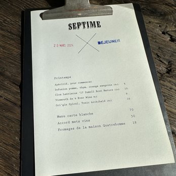 Septime - Modern European Near Me - Paris, 75