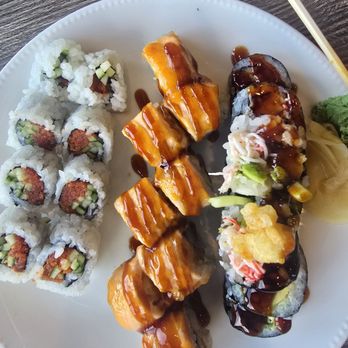 Chopstix - Spicy tuna, lobster roll, sweet potato roll... After trying the Spicy tuna and lobster roll I didn't even bother with the 3rd roll. - Japanese Near Me - Livonia, Michigan