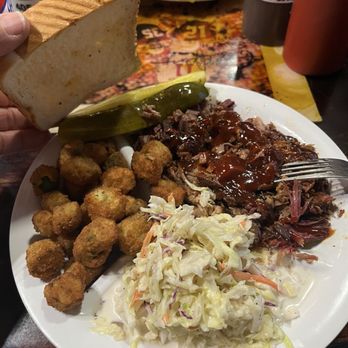 Bedlam BAR-B-Q - Brisket and pulled pork okra Cole slaw - Barbeque Near Me - Oklahoma City, Oklahoma Bedlam BAR-B-Q - Brisket and pulled pork okra Cole slaw - Barbeque Near Me - Oklahoma City, Oklahoma