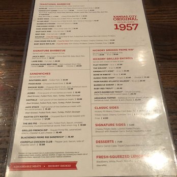 Jack Stack Barbecue - Freight House - Menu - Barbeque Near Me - Kansas City, Missouri Jack Stack Barbecue - Freight House - Menu - Barbeque Near Me - Kansas City, Missouri