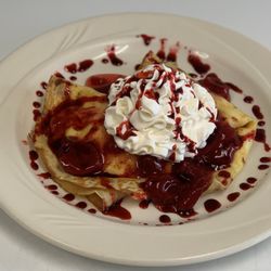 Golden Ox Diner - Strawberry Crepes.