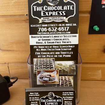 The Chocolate Express - a display of chocolates - Candy Stores Near Me - Blue Ridge, Georgia The Chocolate Express - a display of chocolates - Candy Stores Near Me - Blue Ridge, Georgia
