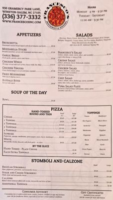 Menu photo 8 Francesco's Winston-Salem, NC Menu photo 8 Francesco's Winston-Salem, NC