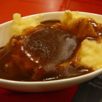 Pyramid Cafe - mashed potatoes drowned in brown gravy - Burgers Near Me - Las Vegas, Nevada Pyramid Cafe - mashed potatoes drowned in brown gravy - Burgers Near Me - Las Vegas, Nevada