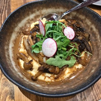 Scratch Kitchen - So yummy. Soooooooooo yummy!  Mushroom grits - Breakfast & Brunch Near Me - Honolulu, Hawaii