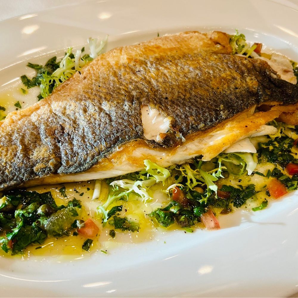 Hunter The Restaurant - Filet of bronzino - French Near Me - East Norwich, New York Hunter The Restaurant - Filet of bronzino - French Near Me - East Norwich, New York