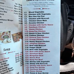 Lunch Specials Menu
