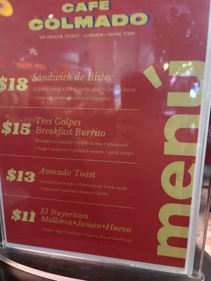 Menu photo 3 Cafe Colmado New York, NY Menu photo 3 Cafe Colmado New York, NY