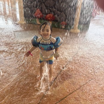 Zehnder's Splash Village - All the water jets and buckets of water - Hotels Near Me - Frankenmuth, Michigan