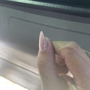 Cal Nails - Why would a "professional" think this is acceptable?? No acrylic on either thumbs corners - Nail Salons Near Me - Fontana, California