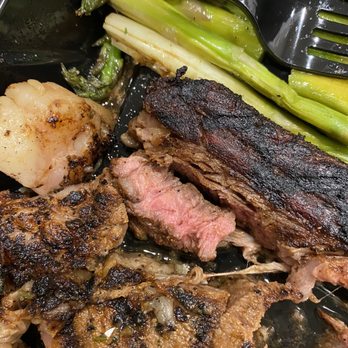 Outback Steakhouse - steak, asparagus, and scallops - Steakhouses Near Me - San Antonio, Texas