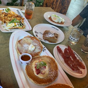 Breakfast Republic - Flight of 3 Pancakes Veggie 2 Veggie Breakfast Tostadas Breakfast Jambalaya - Breakfast & Brunch Near Me - San Diego, California