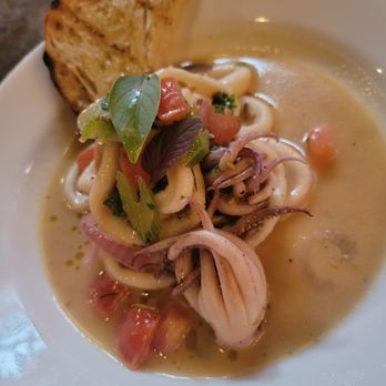 Luce - Sauteed calamari and decident broth app. - Italian Near Me - Norfolk, Virginia Luce - Sauteed calamari and decident broth app. - Italian Near Me - Norfolk, Virginia