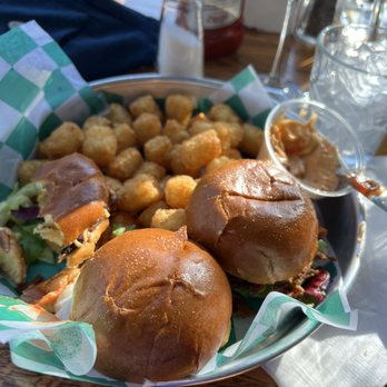 O'Donovan's - Three mini turkey burgers with tots. Yumm! - Pubs Near Me - Chicago, Illinois