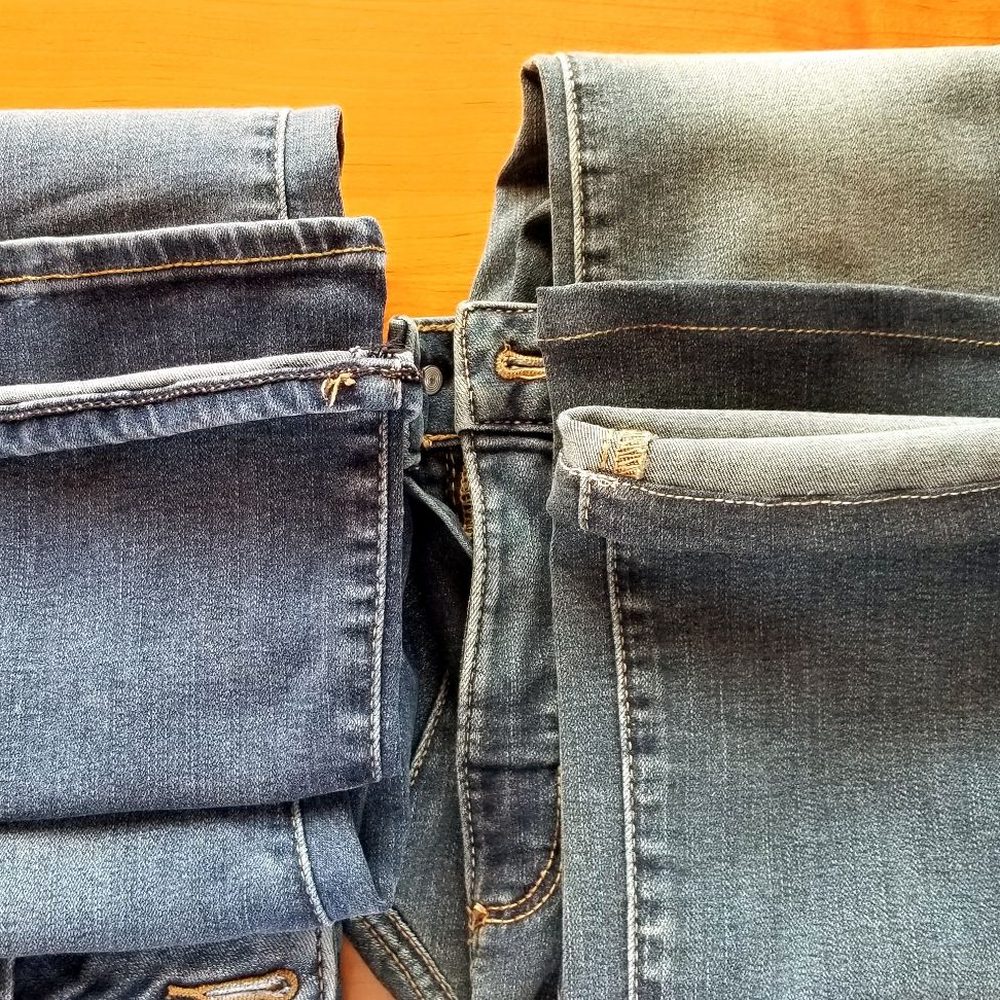 Margarita's Alterations - On the left: original hem from manufacturer  On the right: hem by Margarita's Alterations - Sewing & Alterations Near Me - Miami, Florida