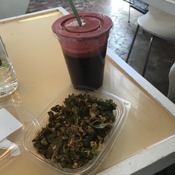 The Green Fork - Brussels Sprouts Chips  (vegan and gluten free) and an awesome juice made to order. Yummy! - Health Markets Near Me - New Orleans, Louisiana