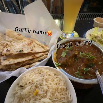 The Royale - Home Style Goat Curry Garlic Naan - Indian Near Me - Carle Place, New York