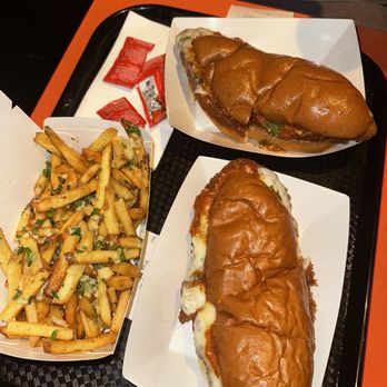 The Kroft - Chicken Parmesan Sandwich & garlic fries - Sandwiches Near Me - Anaheim, California