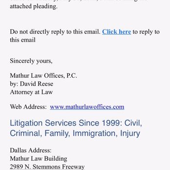 Mathur Law Offices, PC - Email about threats ! - Divorce & Family Law Near Me - Dallas, Texas Mathur Law Offices, PC - Email about threats ! - Divorce & Family Law Near Me - Dallas, Texas