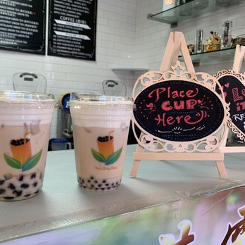 Tea Way Plus - Coconut Milk Tea, one with regular boba and one with mini boba. - Bubble Tea Near Me - Las Vegas, Nevada