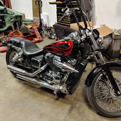 Re-Cycle'd Biker Stuff - My bike which is sporting a load of gear from this shop!