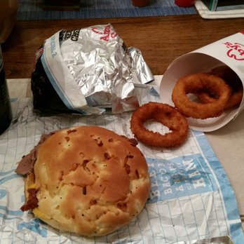 Arby's - Arby's: Bacon, Beef and Cheddar with onion rings. - Fast Food Near Me - Carlisle, Pennsylvania