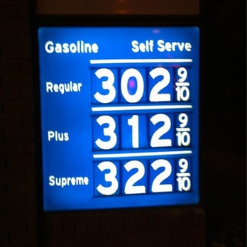 Chevron - gas prices displayed at a gas station - Gas Stations Near Me - San Jose, California