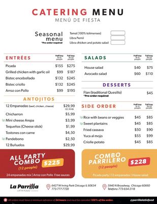 Menu photo 6 La Parrilla Broadway Chicago, IL Menu photo 6 La Parrilla Broadway Chicago, IL