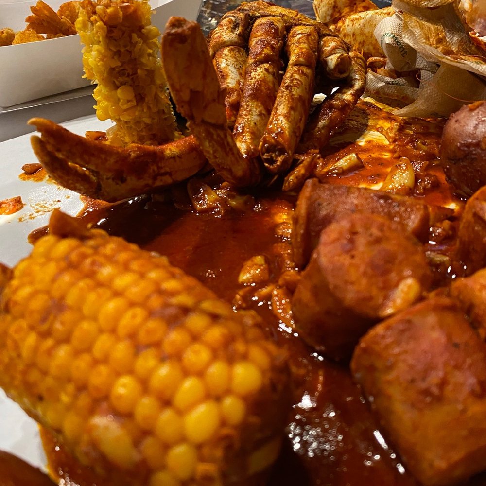 The Crawling Crab - Crab with corn and sausage - Seafood Near Me - Lakewood, Colorado The Crawling Crab - Crab with corn and sausage - Seafood Near Me - Lakewood, Colorado